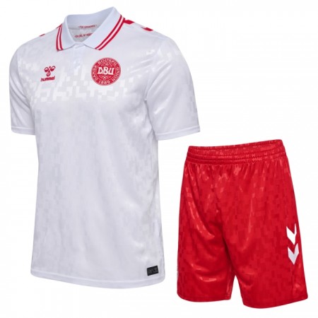 Jalkapallo Pelipaidat/Peliasut Tanska Lasten Vieraspelipaita Euro 2024